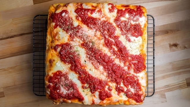 Small Sicilian Pizza.