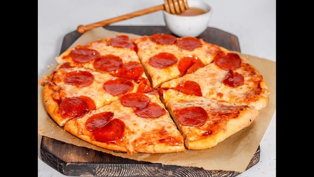Mikes Hot Honey Pepperoni Pizza.